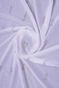 Embroidered Fancy Stole with Delicate Diamond Work