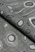 Exclusive Abstract Motif Woven Linen Jacquard Textile Fabric
