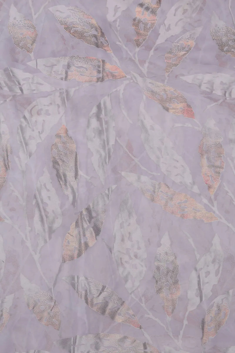 Exquisite Brasso Fabric with Foil Pattern Embroidery