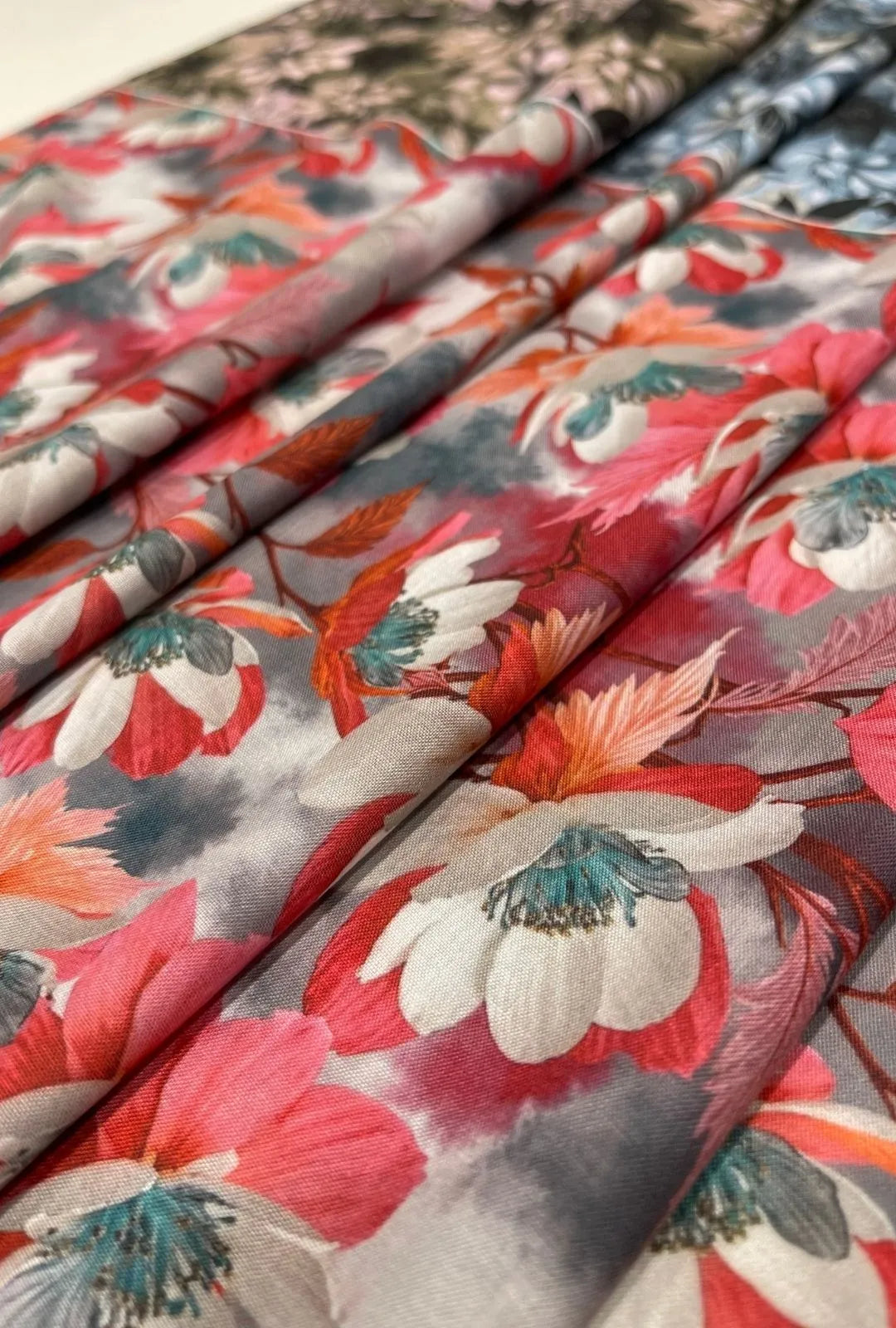 Exquisite Coral Floral Printed London Cotton Premium Material