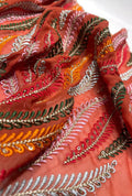 Exquisite Embroidered Georgette Fabric With Sequence Detailing