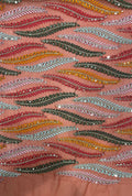 Exquisite Embroidered Georgette Fabric With Sequence Detailing