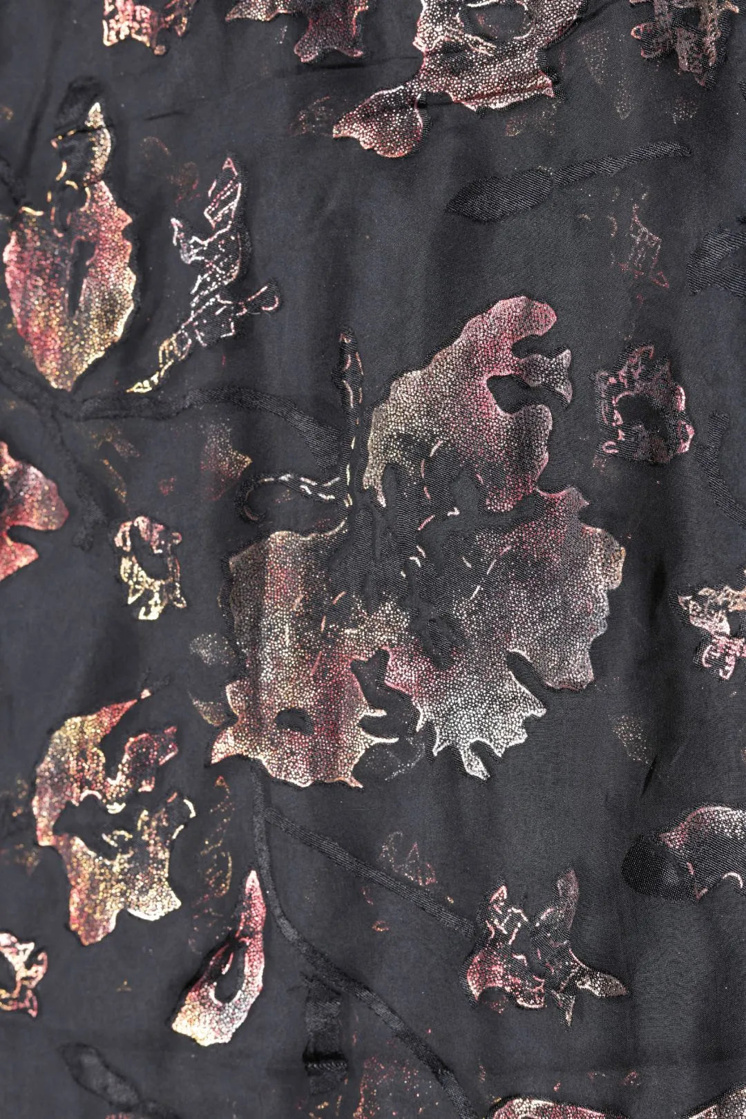 Exquisite Foil Detailing on Brasso Fabric for a Stylish