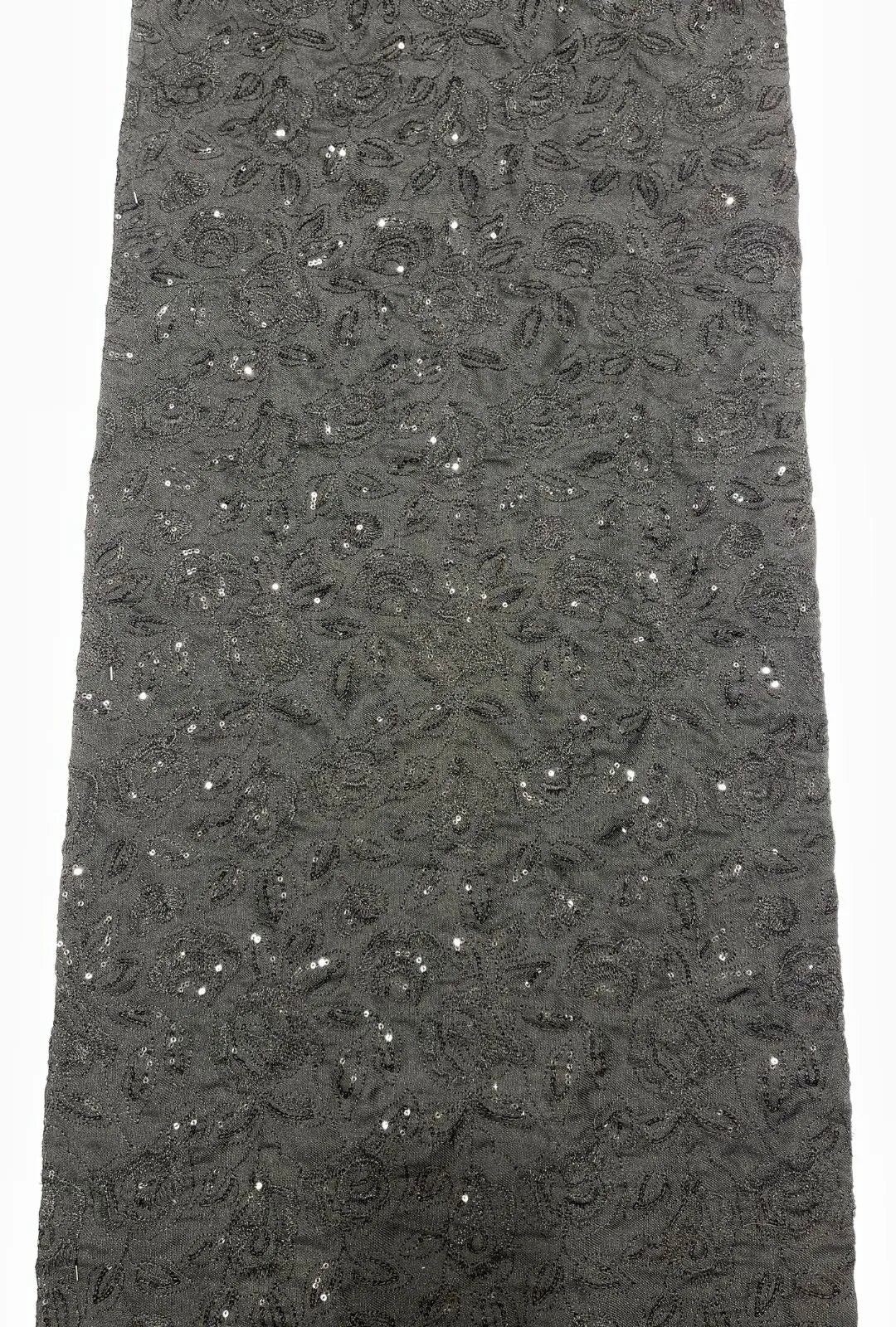 Exquisite Tonal Floral Embroidered Linen Luxury Manteau Cloth