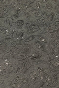 Exquisite Tonal Floral Embroidered Linen Luxury Manteau Cloth