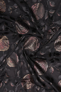 Brasso Fabric with Foil Applique Design