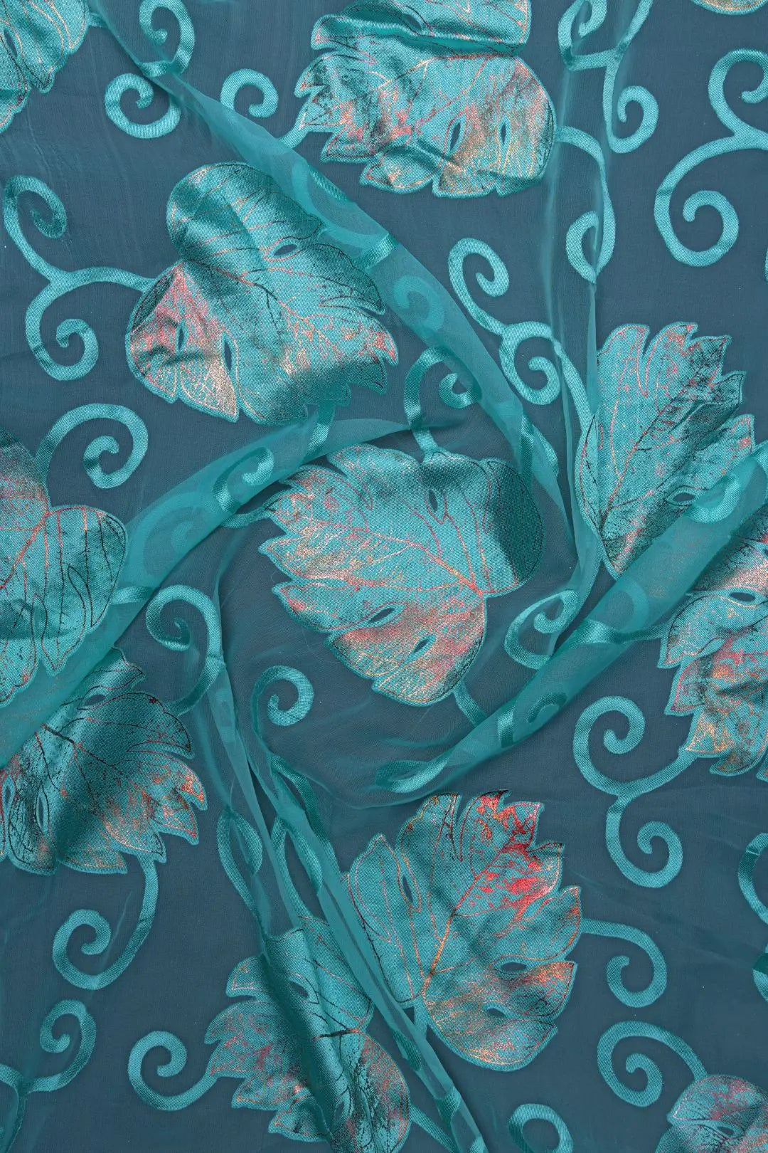 Brasso Fabric with Foil Print Design