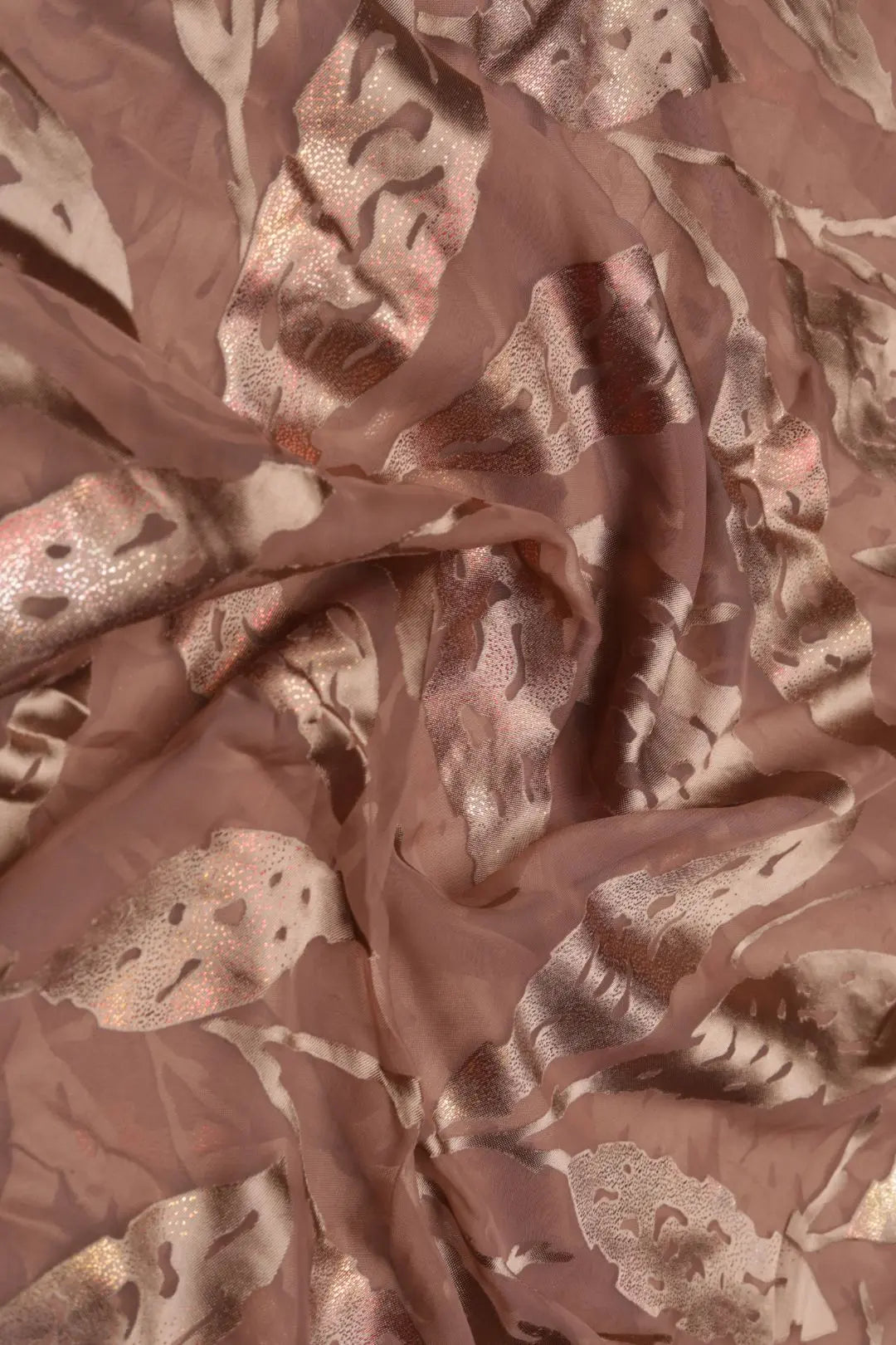 Vibrant Brasso Fabric with Color Foil Print for a Bold