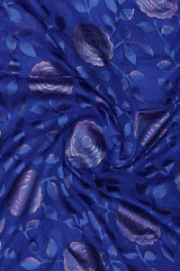 Beautiful Brasso Fabric with Foil Floral Work GAJIWALA EXPORT