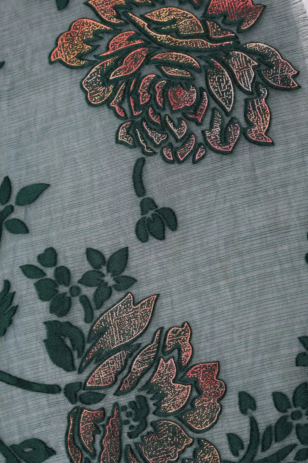 Brasso Fabric with Metallic Foil Accents
