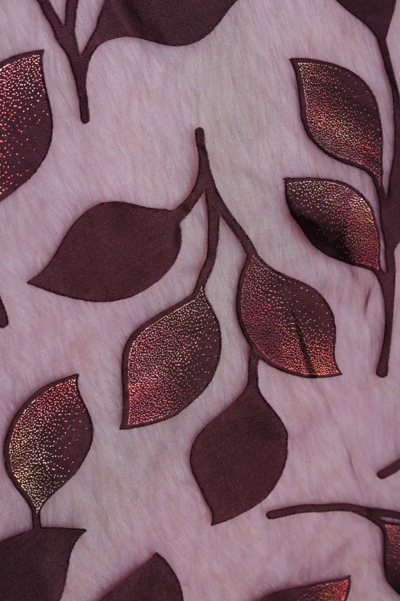 Brasso Fabric with Foil Embroidery Work for Stunning Designs