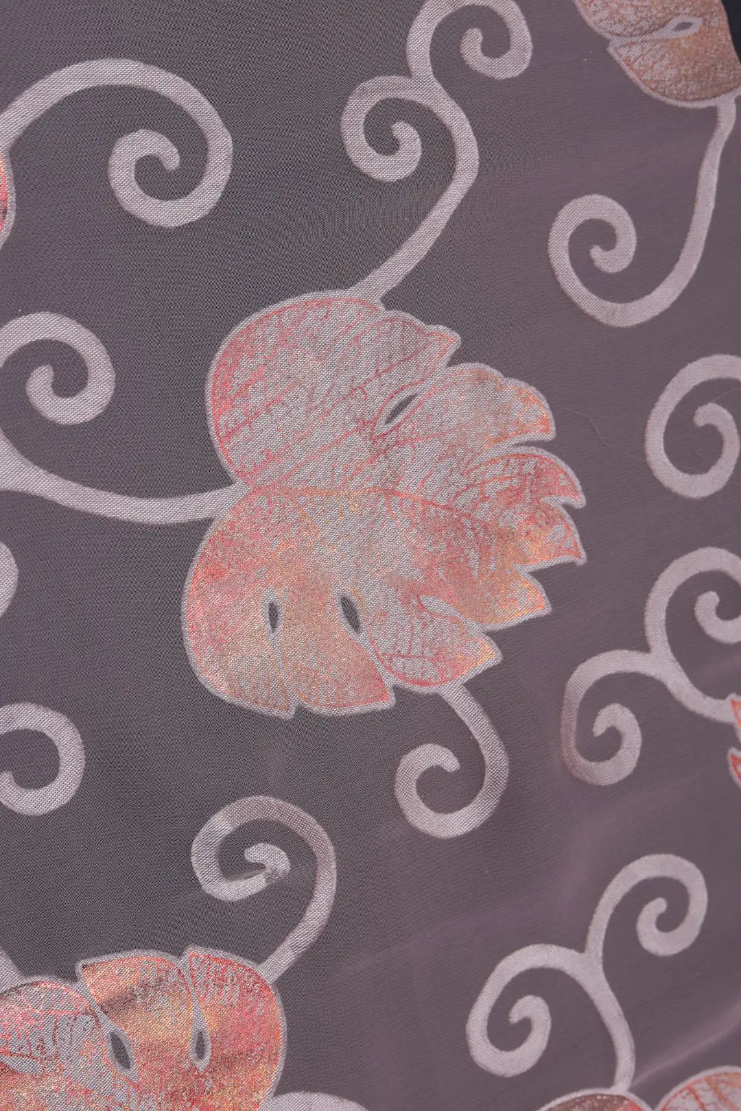 Brasso Fabric with Colored Foil Embroidery for Vibrant Designs