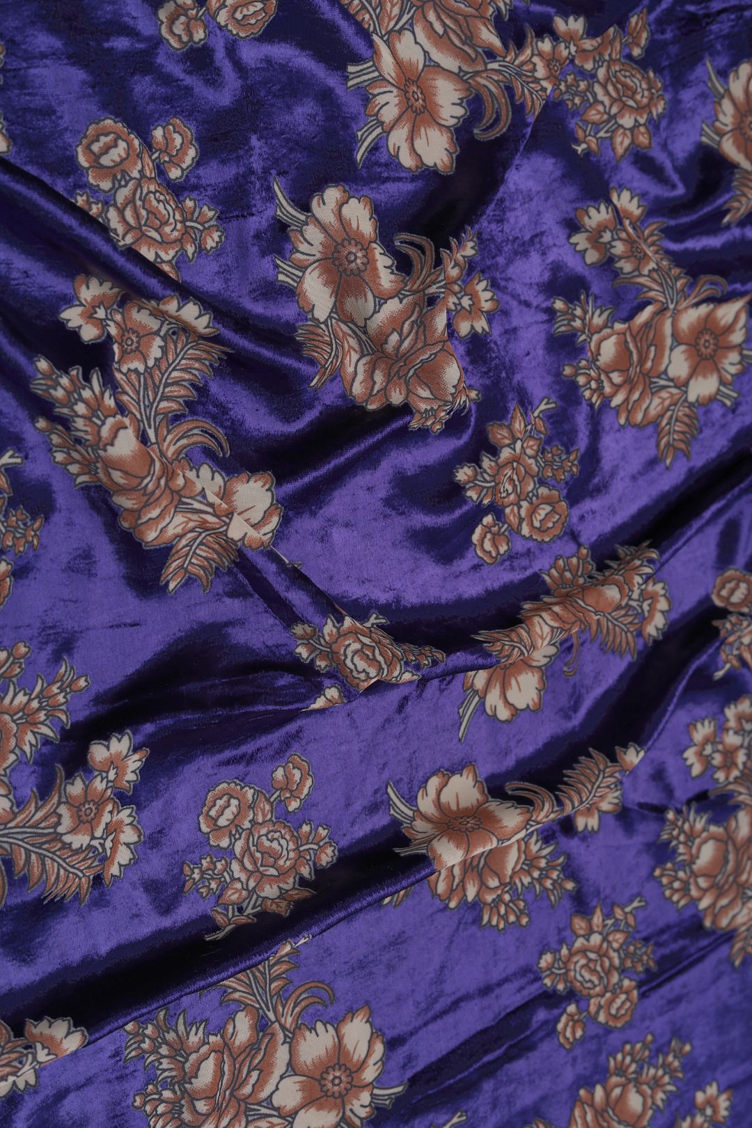 Blue Velvet Digital Printed Fabric