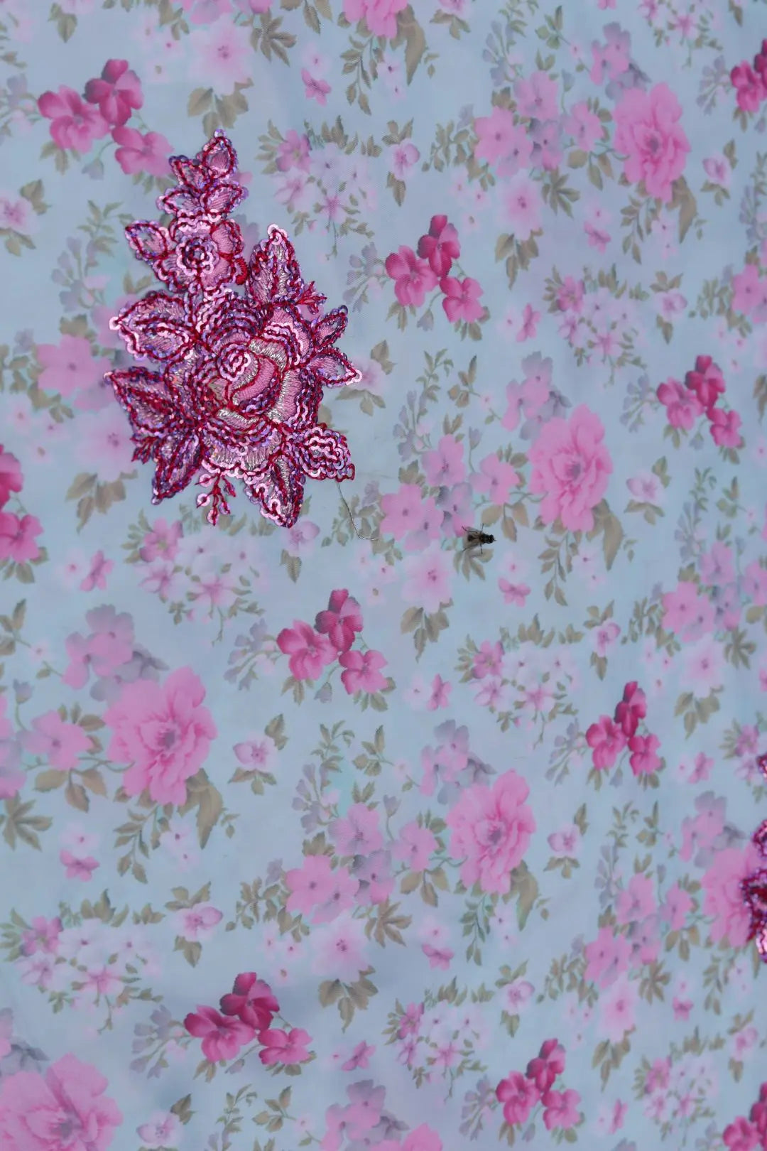 Glamorous Swarovski Intricate Beaded Lace Fabric