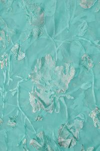 Elegant Brasso Fabric with Intricate Foil Patterns
