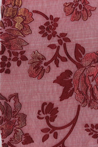 Elegant Brasso Fabric with Intricate Foil Pattern Design