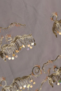 Glamorous Hanging Sequins Work Fabric