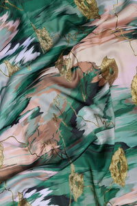 Luxurious Metallic Sequin Fabric with Soft Sheer Texture