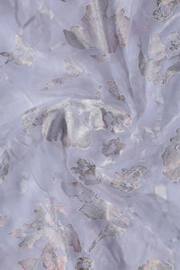 Sparkling Elegance Brasso Fabric with Foil Work