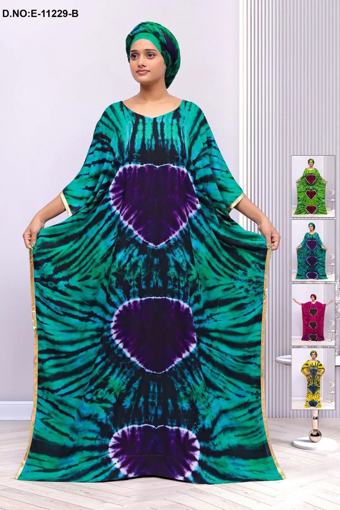 A Stunning Flowing Farasa Dress with Butterfly Sleeves