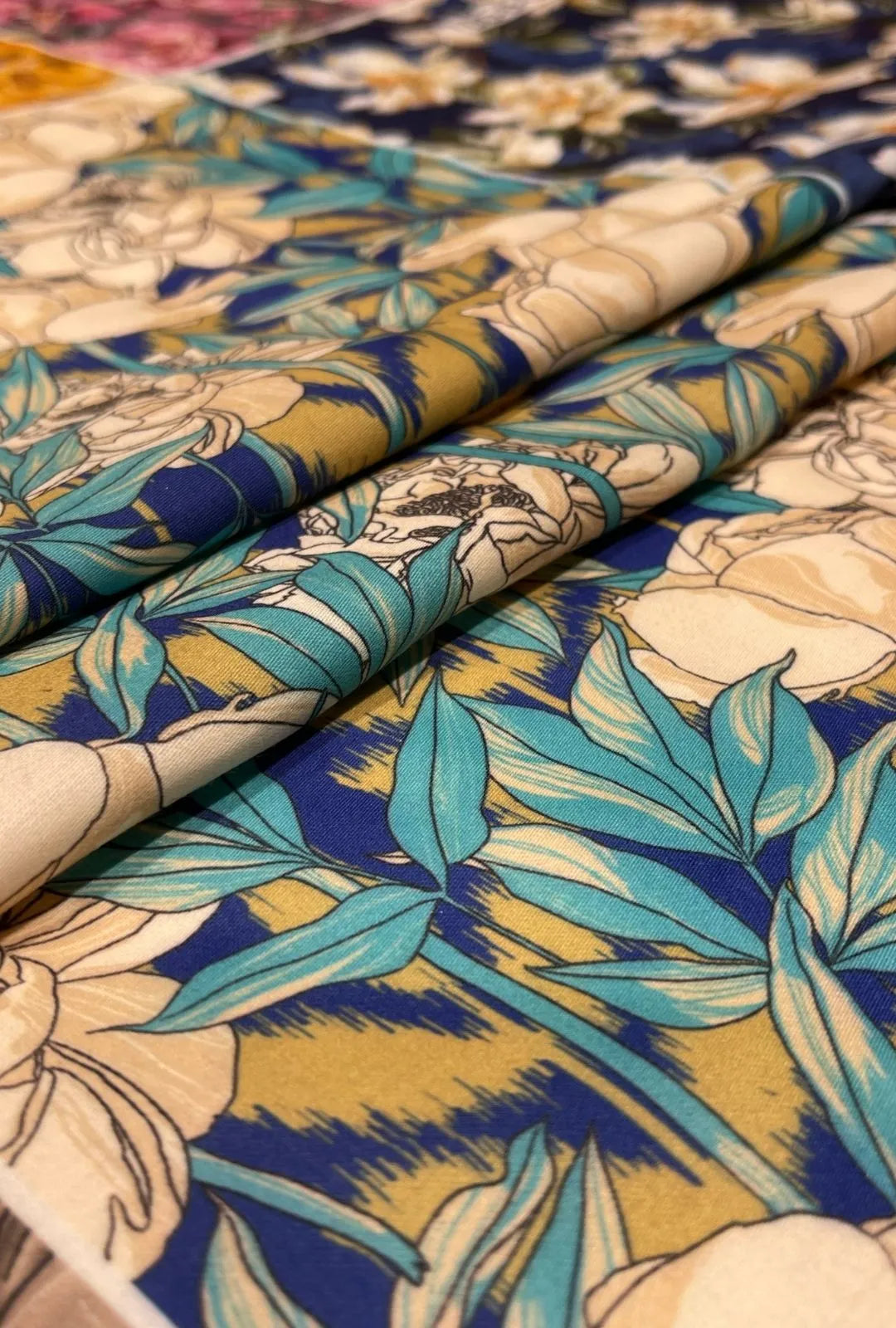 Fine Quality Snow Cotton Fabric with Modern Digital Prints