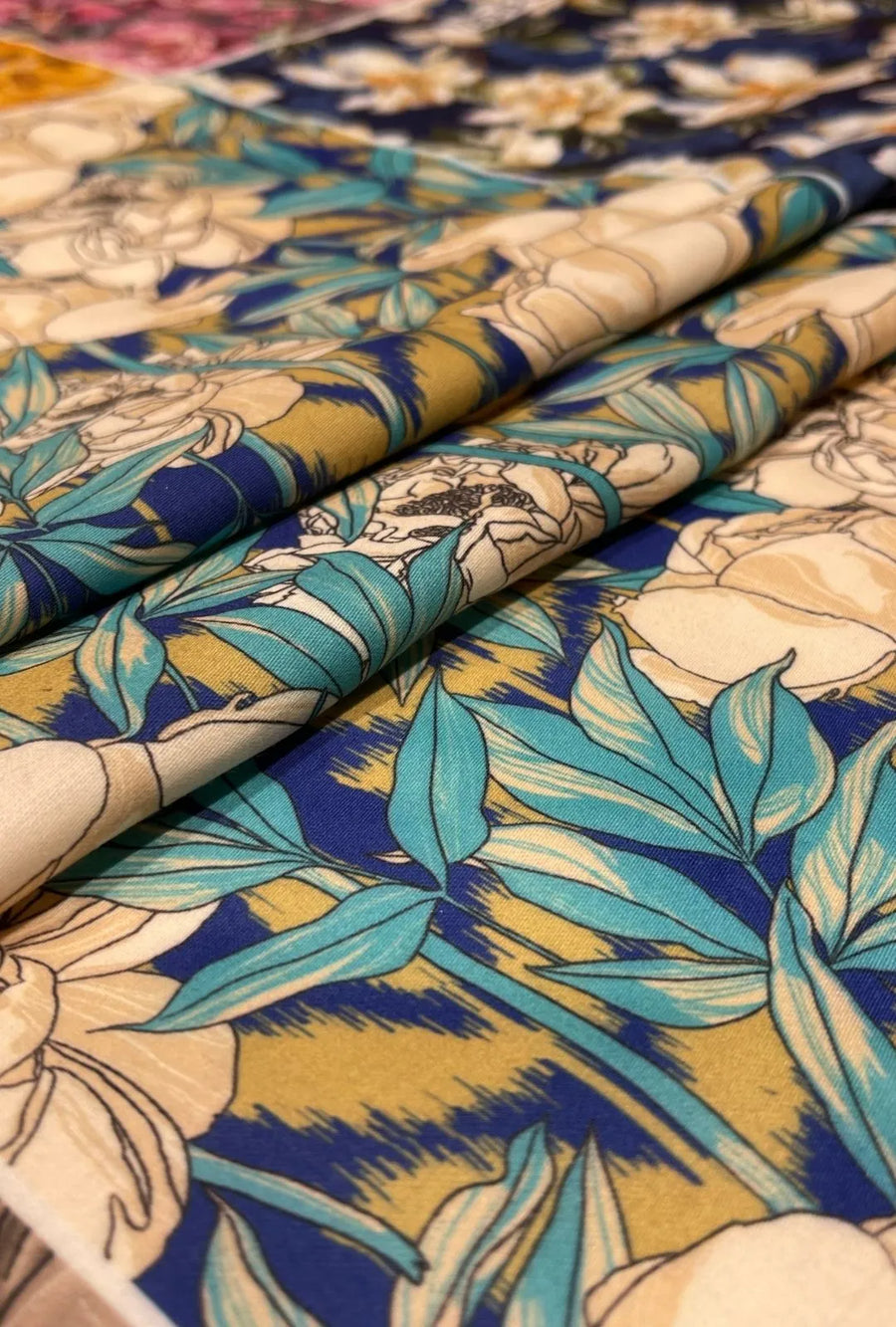 Fine Quality Snow Cotton Fabric with Modern Digital Prints