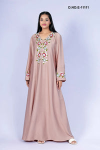 Floral Embroidered Reyon Abaya