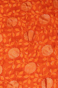 Floral Foil Work Brasso Fabric