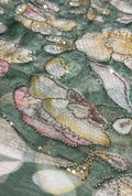 Floral Position Embroidered Organza Premium Fabric