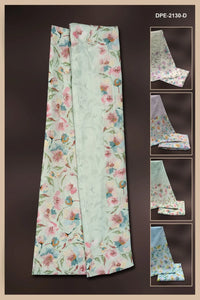 Flower Print Daily Wear Unstitched Fabric-D