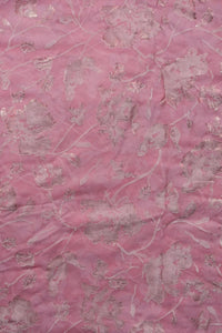 Foil Print Brasso Fabric with Embroidery