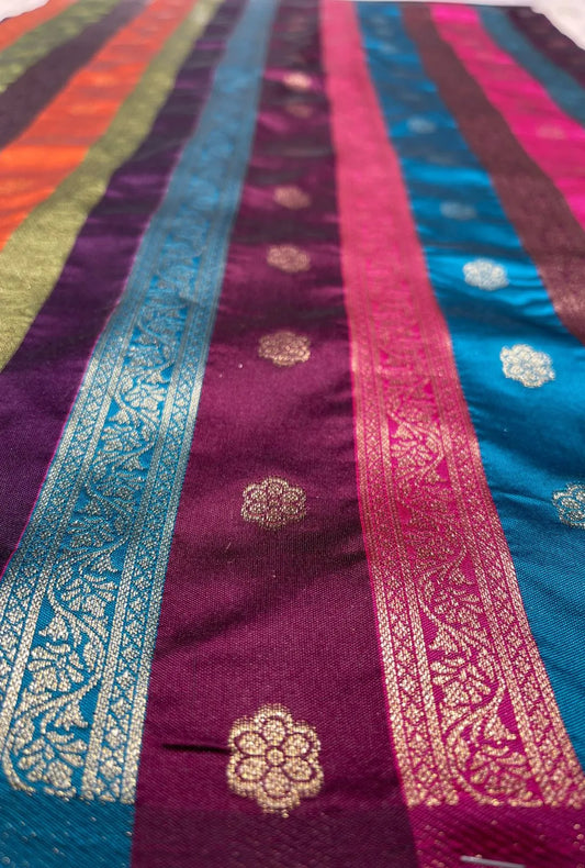 Premium Quality Banarasi Top Dyed Patta Zari Woven Fabric