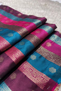 Premium Quality Banarasi Top Dyed Patta Zari Woven Fabric
