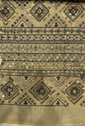 Geometric Embroidered Linen Luxury Jilbab Outerwear Material