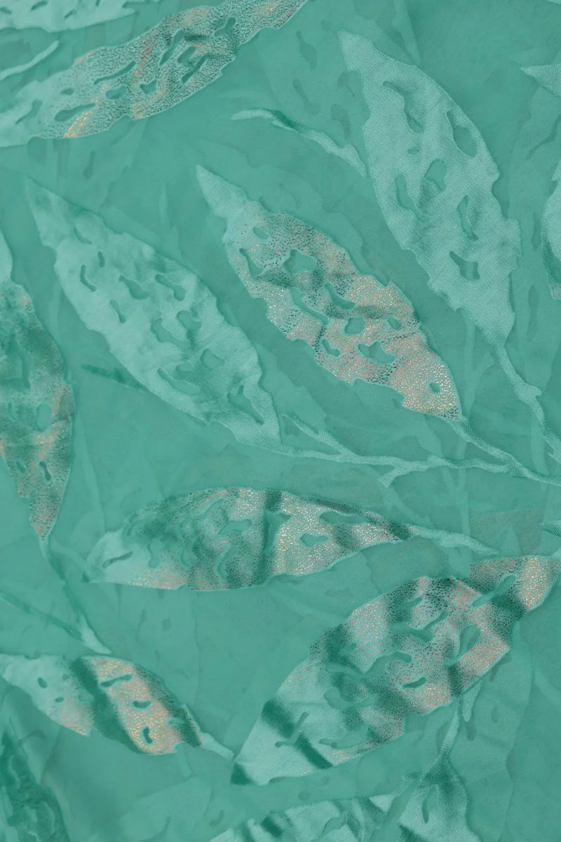 Glamorous Brasso Fabric with Foil Work