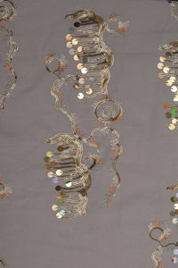 Glamorous Hanging Sequins Work Fabric