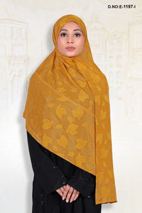 Gold Radiant Leaf Design with Diamond Work Dupatta