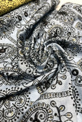 Gorgeous Floral Embroidered Polyester Linen Jalabeya Fabric