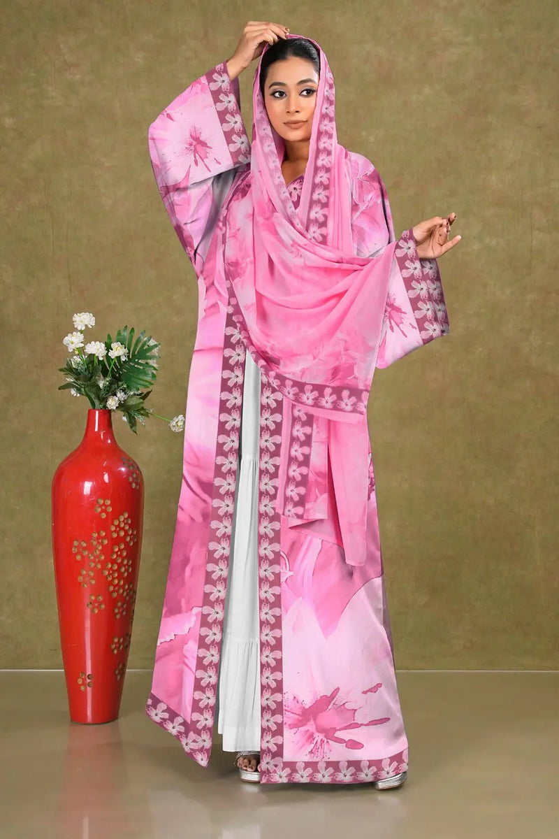Graceful Floral Printed Shrug with Elegant Drape GAJIWALA EXPORT