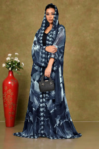 Graceful Floral Printed Shrug with Elegant Drape GAJIWALA EXPORT