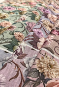 Graceful Vintage Blossoms Chiku Linen Deluxe Fabric Yardage