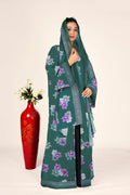 Floral Chiffon Long Shrug Front Open Modest Abaya Style Wear