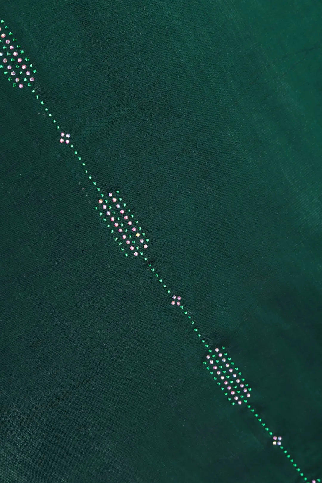 Green Jimy Miny Diamond Work Fabric