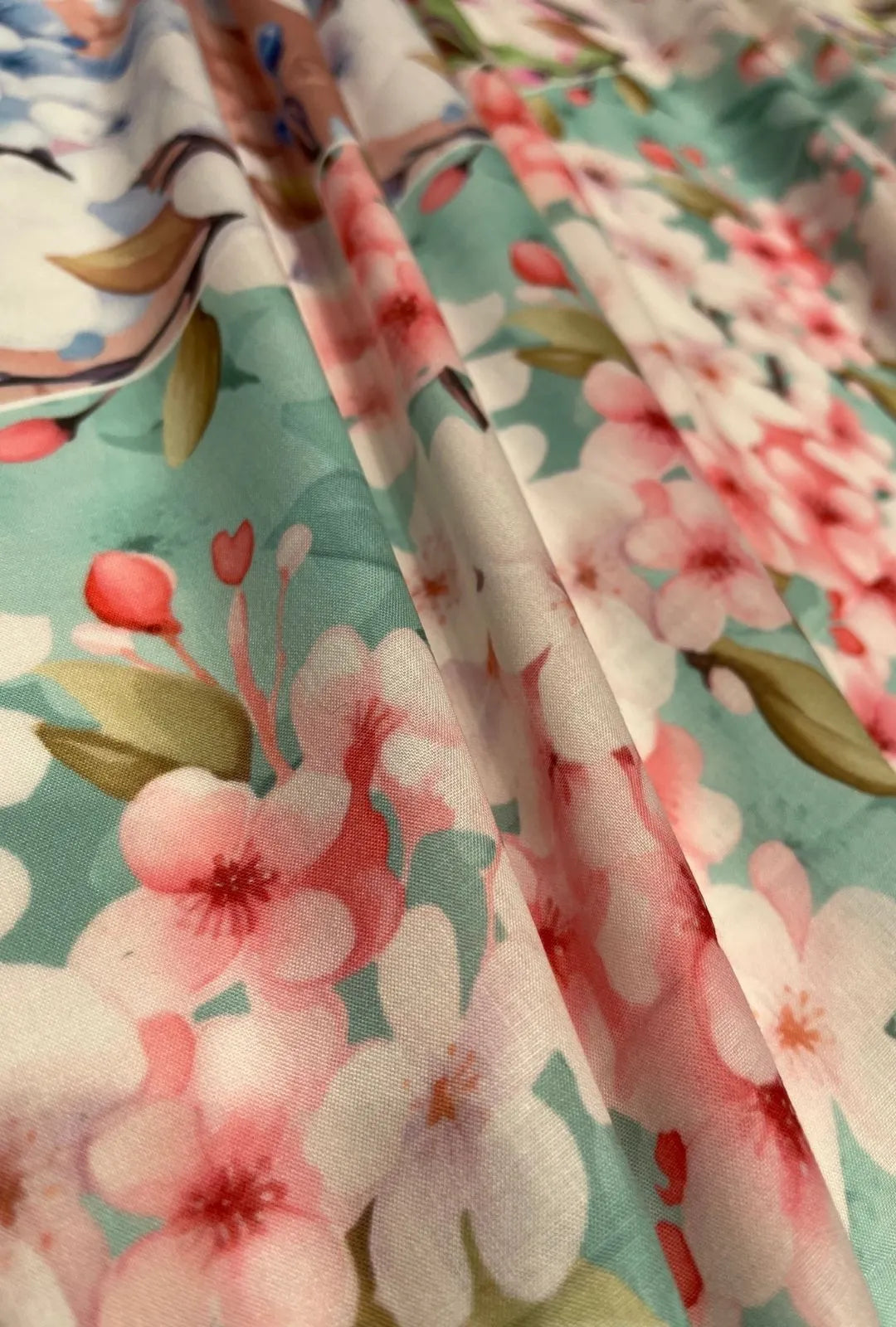 High-Definition Orchard Blossom Printed London Cotton Material