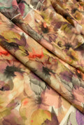 Impressionistic Floral Printed London Cotton Maxi Dress Fabric