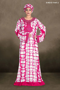 Women's Casual Designer Long Sleeve Printed Loose Kaftan