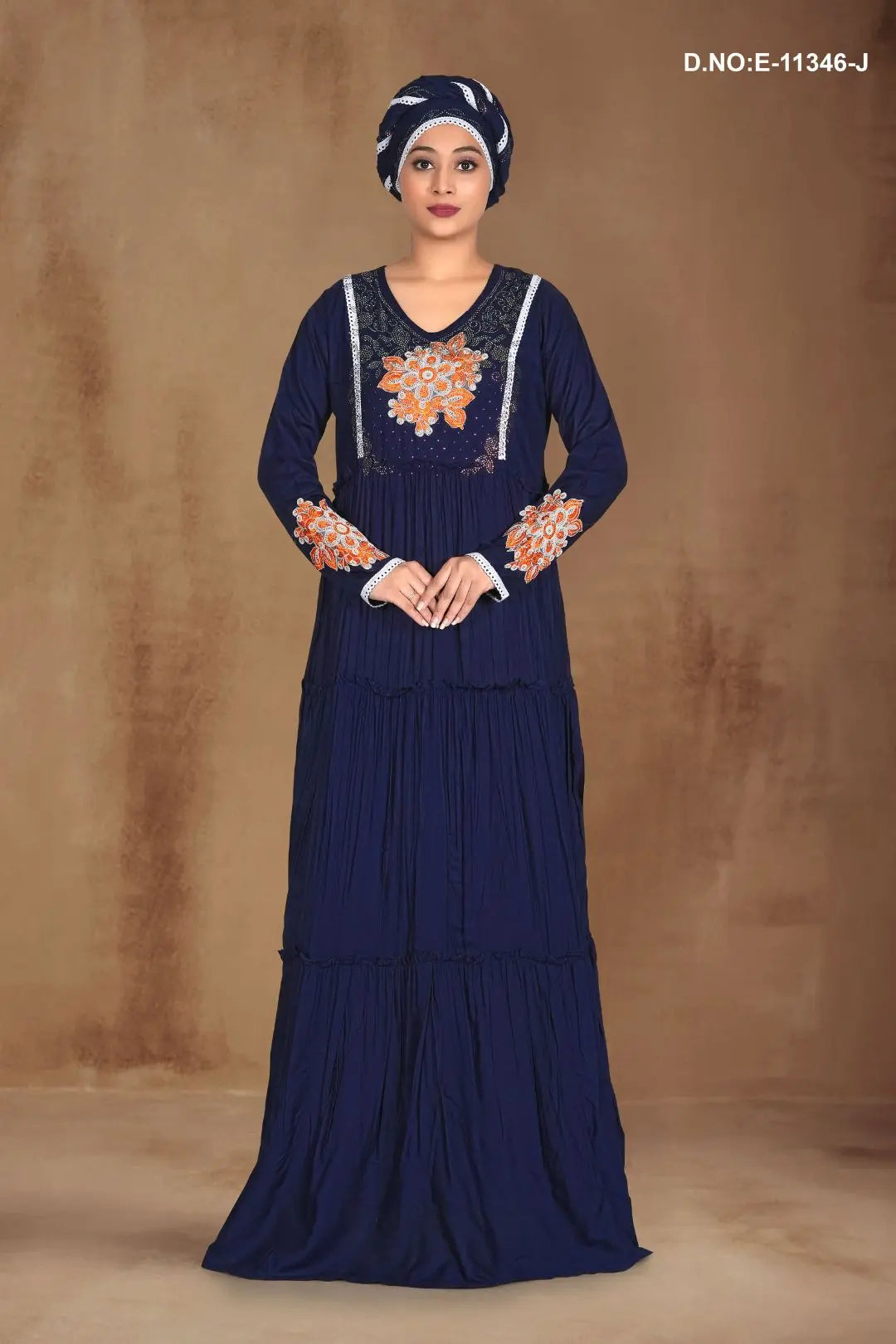 Designer Layered Long Kaftan Dress For Women