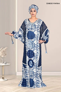 Latest Muslim Fashion Summer Full Sleeve Dresses With Big Hijab