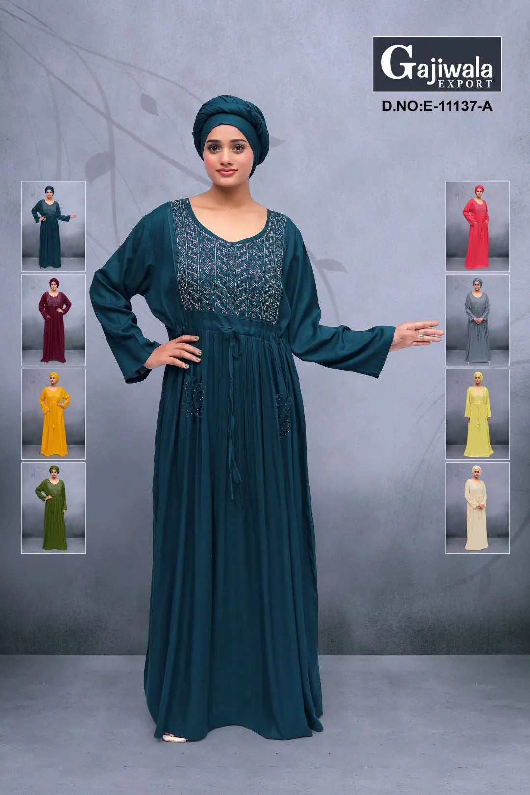 Luxury Tradition Diamond Work Kaftan Dress Designs