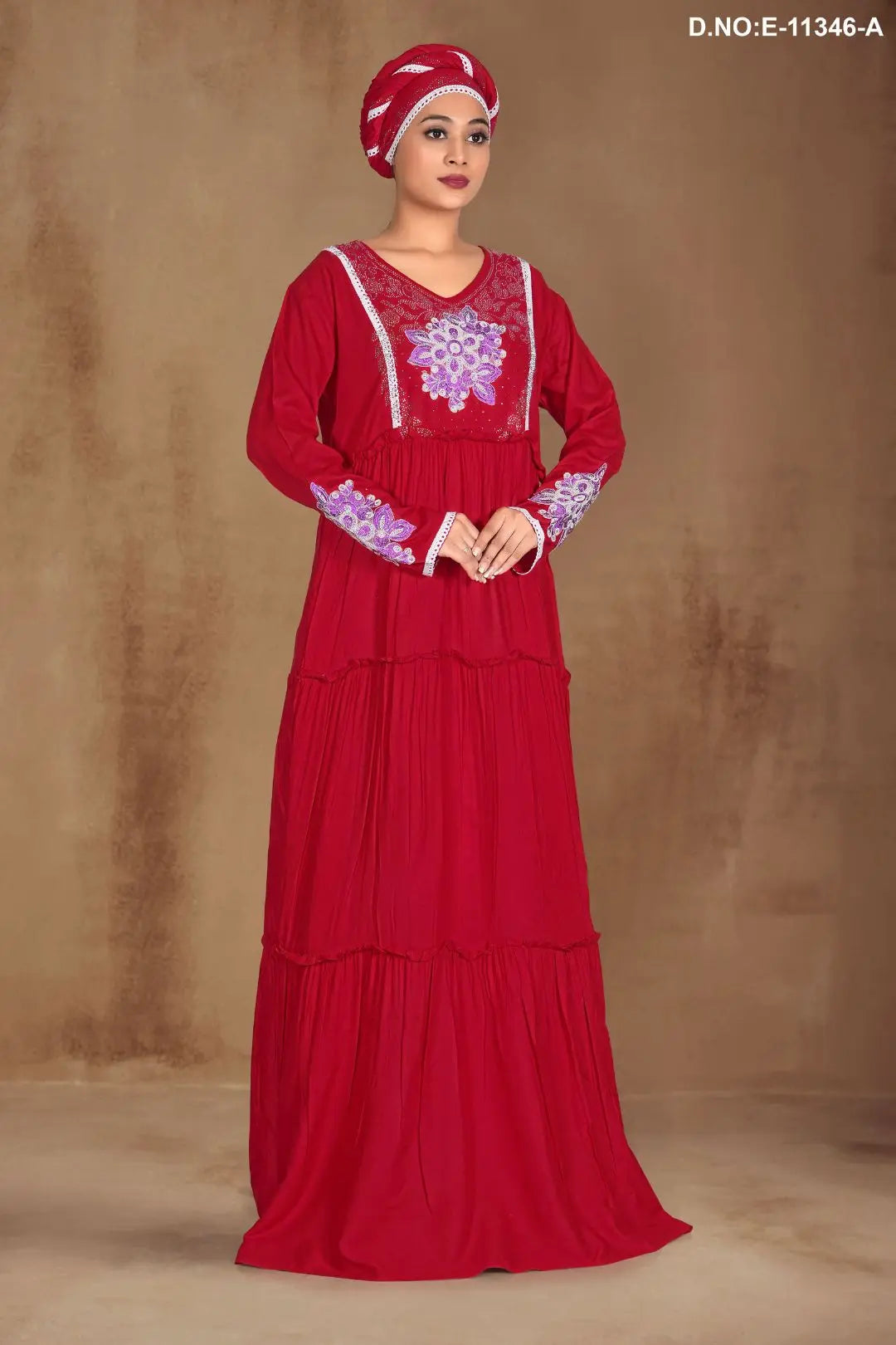 Designer Layered Long Kaftan Dress For Women